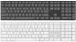 © tuulijumala - Modern computer keyboard in white and black color.