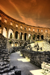 Fototapete - the ancient arena in Pula, Croatia