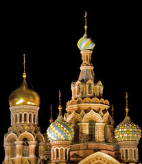 Wall Mural - Orthodox Church isolated on black