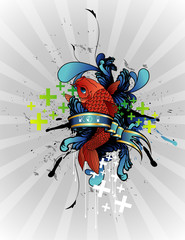 Wall Mural - pez en vector