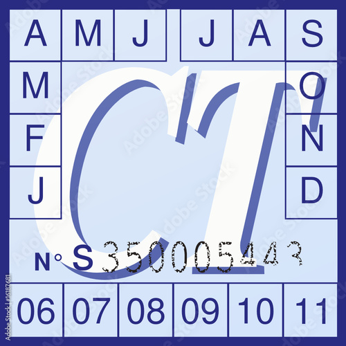 Vignette De Controle Technique Detoure Acheter Ce Vecteur