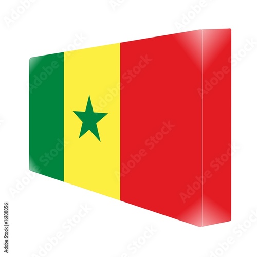 Brique Glassy Avec Drapeau Senegal Stock Illustration Adobe Stock