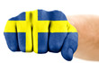 fist with swedish flag