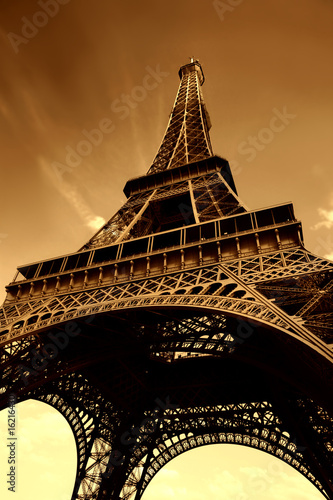 Obraz na płótnie canvas trzyczęściowy "tryptyk" Tour eiffel