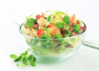 Poster - Fresh salad with chicken meat