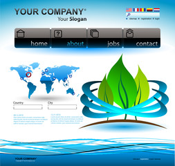 Wall Mural - Vector editable website template