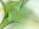 Fototapeta Abstrakcje - Abstract green fractal background