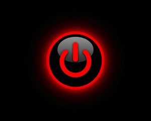 Red power button