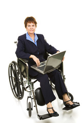 disabled businesswoman - serious