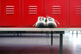 Fototapeta  - Red locker room
