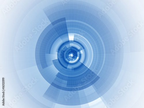 Fototapeta na drzwi i meble Digital blue focus