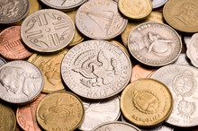 Background Of Assorted Coins.
