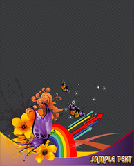 Wall Mural - composicion floral en vector