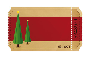 Wall Mural - Xmas Ticket