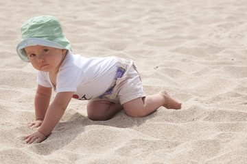 Playing on sand