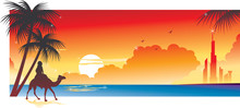 Beach Sunset Banner