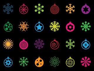 Wall Mural - bright festive icons