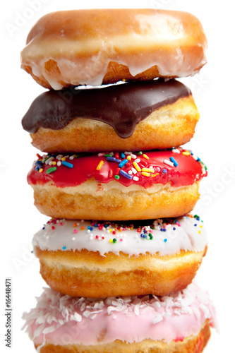 Fotografía Assorted Donuts on white
