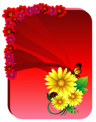 Wall Mural - composicion floral en vector