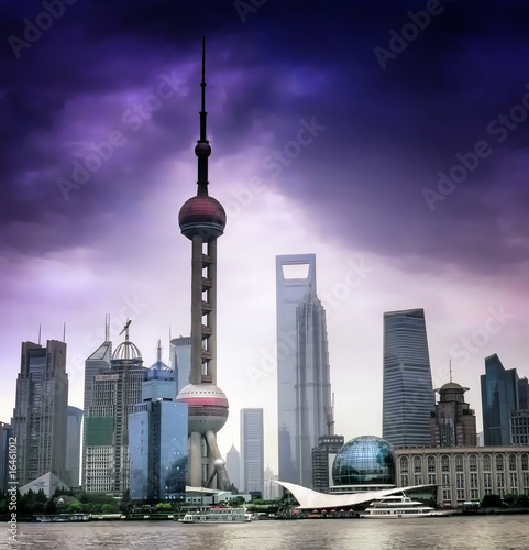 Obraz w ramie Shanghai Skyline - China