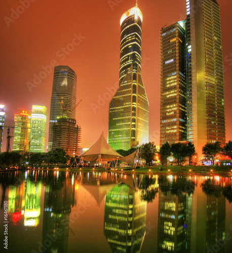 Board z aluminiowym obramowaniem Szanghaj skyline - Chiny