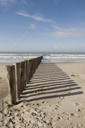 Poteaux Destinés à Stabiliser Le Sable Plage De Berck Sur