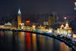 China Shanghai Bund aerial night view