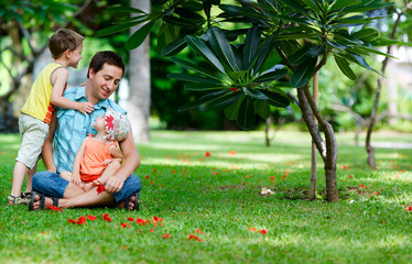 Canvas Print - Family fun outdoor