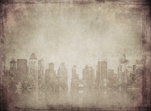 Grunge Image Of New York Skyline