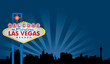 Las Vegas Sign with City Skyline