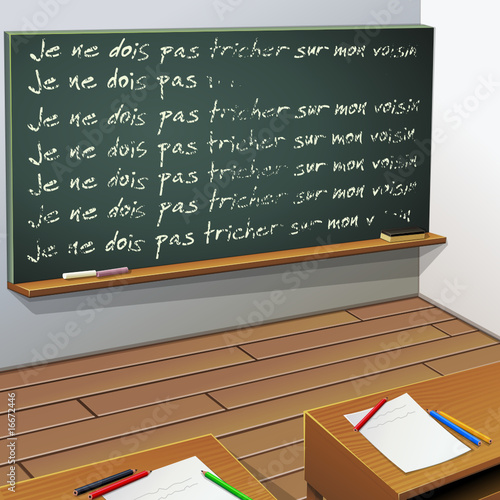 Salle De Classe Avec Une Punition Au Tableau Stock Vector Adobe Stock Salle De Classe Avec Une Punition Au Tableau Stock Vector Adobe Stock