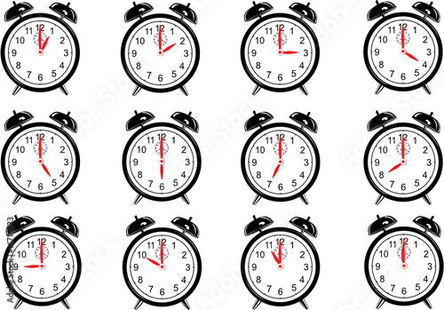 Pendule 12h Stock Vector Adobe Stock Pendule 12h Stock Vector Adobe Stock
