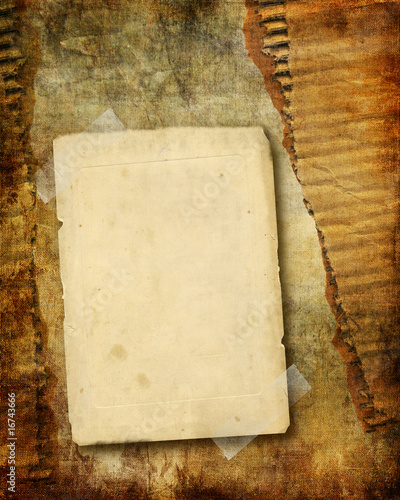 grungy papers with blank page