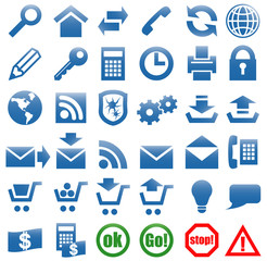 Icons for the web site Internet.
