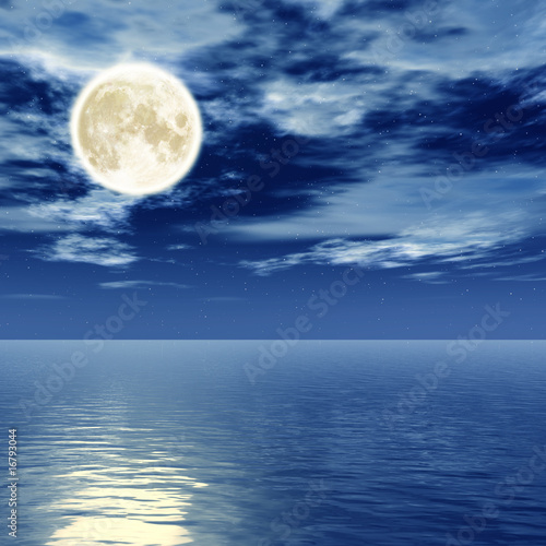 Board z aluminiowym obramowaniem Noc Blue Moon