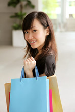 Teenager With Shopping Bags