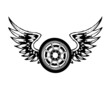wings and wheel chopper tattoo