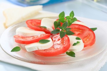 Mozzarella and tomatoes