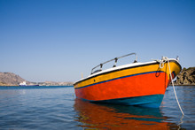 Small Fishing Boat On A Sea