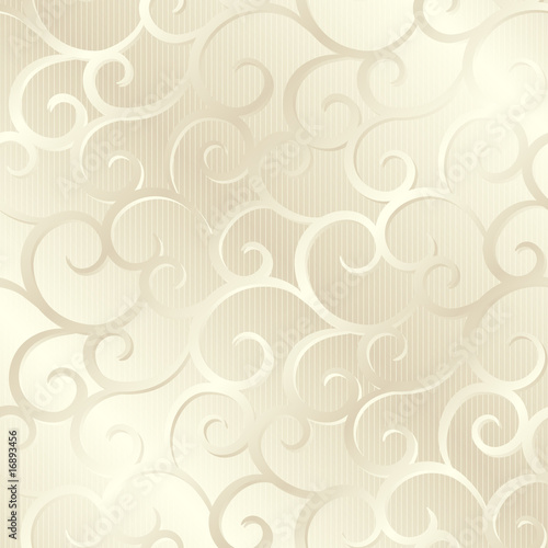 Tapeta ścienna na wymiar Silver beige shiny spirals texture, pattern; vector illustration