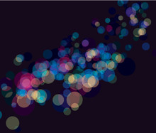 Multi Color Bokeh Lights Background. No Transparency And Effect