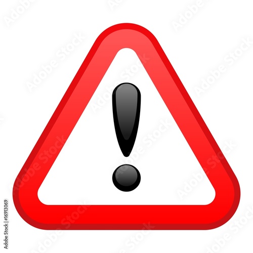 Fotografía Warning Red Triangular Sign