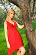 © Sergios - Young beautiful woman in a red dress