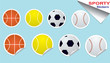 Set of Stickers Sport Balls