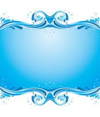 Wall Mural - Symmetric water splashes background