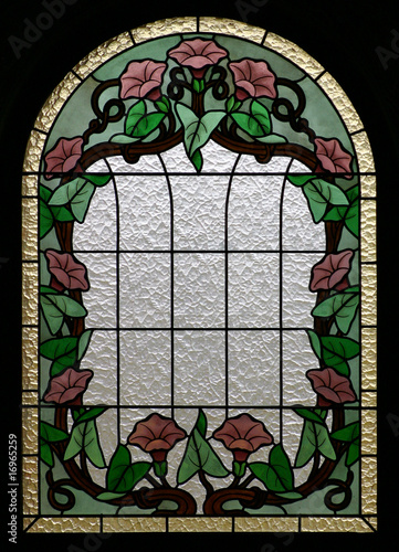 Fototapeta na wymiar Blumenfenster Kirchenfenster 2
