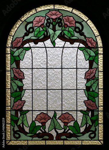 Obraz w ramie Blumenfenster Kirchenfenster 2