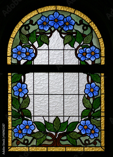 Obraz w ramie Blumenfenster Kirchenfenster 1