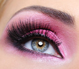 Crimsom make-up eye and  long eyelashes