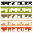 game over, Retro title fonts ( 5 variations)